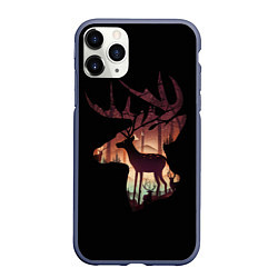 Чехол iPhone 11 Pro матовый Душа природы - олень