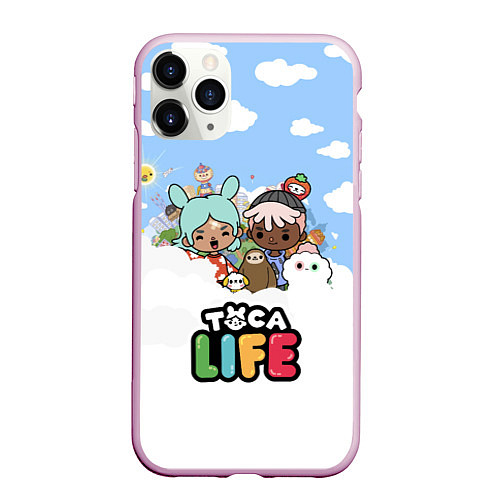 Чехол iPhone 11 Pro матовый Toca Life Sky / 3D-Розовый – фото 1