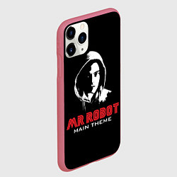 Чехол iPhone 11 Pro матовый MR ROBOT Хакер, цвет: 3D-малиновый — фото 2
