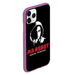 Чехол iPhone 11 Pro матовый MR ROBOT Хакер, цвет: 3D-фиолетовый — фото 2