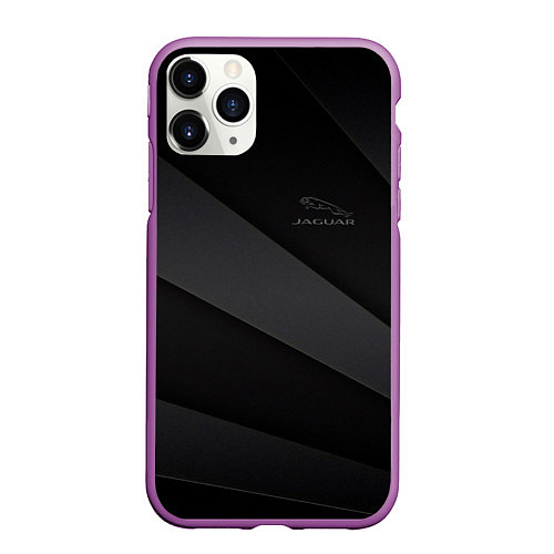 Чехол iPhone 11 Pro матовый JAGUR ЯГУАР autosport / 3D-Фиолетовый – фото 1