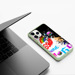Чехол iPhone 11 Pro матовый 6ix9ine сикс найн, цвет: 3D-салатовый — фото 2