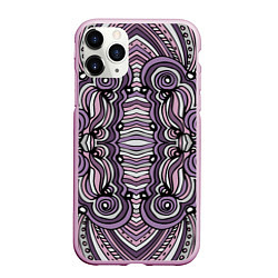 Чехол iPhone 11 Pro матовый Абстракция Разноцветный калейдоскоп Фиолетовый, че
