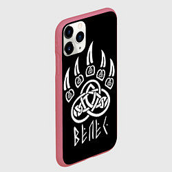 Чехол iPhone 11 Pro матовый Велес Волчья Лапа, цвет: 3D-малиновый — фото 2