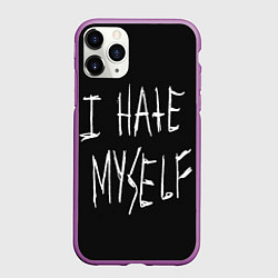 Чехол iPhone 11 Pro матовый True Ghoul Rough Inscription, цвет: 3D-фиолетовый