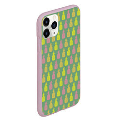 Чехол iPhone 11 Pro матовый Шествие ананасов, цвет: 3D-розовый — фото 2