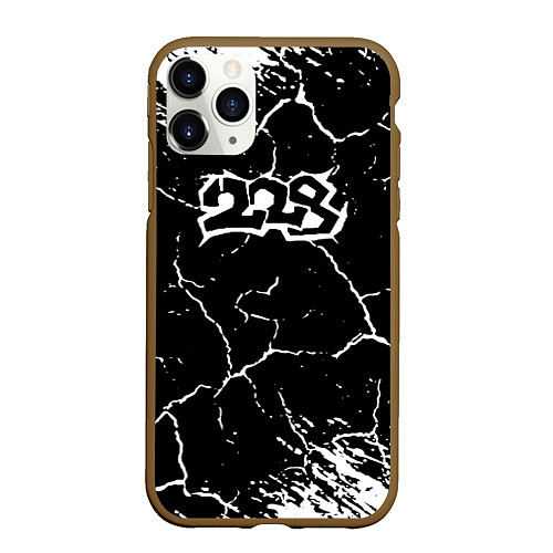 Чехол iPhone 11 Pro матовый 228 rap трещины / 3D-Коричневый – фото 1