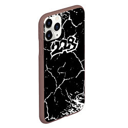 Чехол iPhone 11 Pro матовый 228 rap трещины, цвет: 3D-коричневый — фото 2