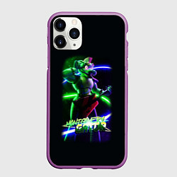 Чехол iPhone 11 Pro матовый Five Nights at Freddys Security Breach - Аллигатор, цвет: 3D-фиолетовый