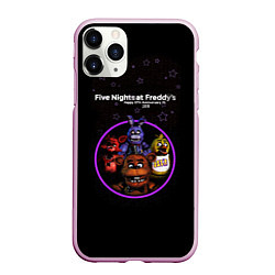 Чехол iPhone 11 Pro матовый Five Nights at Freddys - персонажи из игры