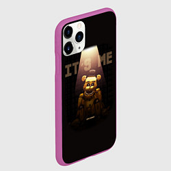 Чехол iPhone 11 Pro матовый Five Nights at Freddys - мишка Фредди, цвет: 3D-фиолетовый — фото 2