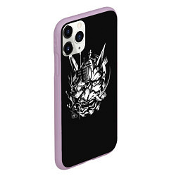 Чехол iPhone 11 Pro матовый Серебряный Демон, цвет: 3D-сиреневый — фото 2