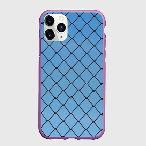 Чехол iPhone 11 Pro матовый Рабица / 3D-Фиолетовый – фото 1