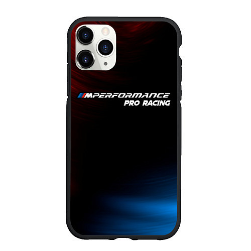 Чехол iPhone 11 Pro матовый БМВ Pro Racing Космос / 3D-Черный – фото 1
