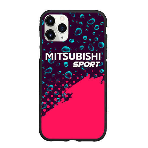 Чехол iPhone 11 Pro матовый MITSUBISHI Sport Краски / 3D-Черный – фото 1