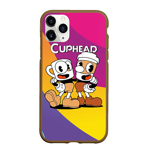 Чехол iPhone 11 Pro матовый Cuphead Show Чашечки / 3D-Коричневый – фото 1