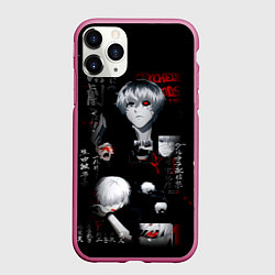 Чехол iPhone 11 Pro матовый Токийский Гуль Иероглифы Tokyo Ghoul