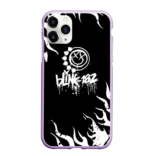 Чехол iPhone 11 Pro матовый Blink-182 / 3D-Сиреневый – фото 1
