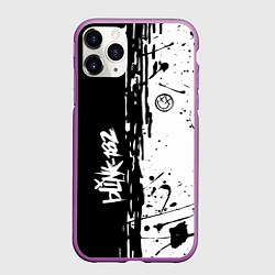 Чехол iPhone 11 Pro матовый Blink 182 БРЫЗГИ, цвет: 3D-фиолетовый