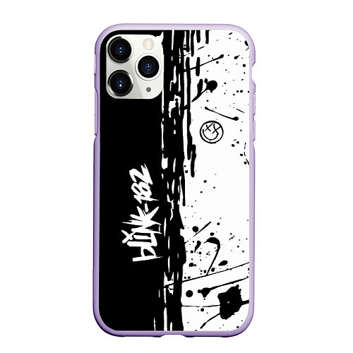 Чехол iPhone 11 Pro матовый Blink 182 БРЫЗГИ / 3D-Светло-сиреневый – фото 1