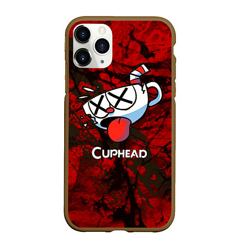 Чехол iPhone 11 Pro матовый Разбитая чашечка / 3D-Коричневый – фото 1