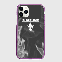Чехол iPhone 11 Pro матовый Boris brejcha огонь, цвет: 3D-фиолетовый