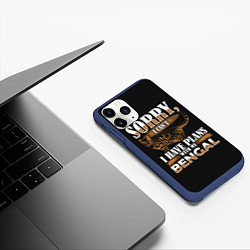 Чехол iPhone 11 Pro матовый Бенгальская Кошка Bengal Cat, цвет: 3D-тёмно-синий — фото 2