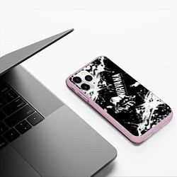 Чехол iPhone 11 Pro матовый NIRVANA краска, цвет: 3D-розовый — фото 2