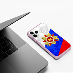 Чехол iPhone 11 Pro матовый 9 МАЯ ГЕРБ И ФЛАГ ДЕНЬ ПОБЕДЫ, цвет: 3D-розовый — фото 2