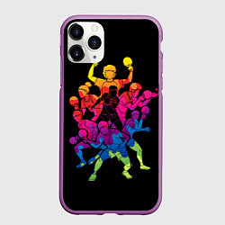 Чехол iPhone 11 Pro матовый Игра в Пинг-Понг, цвет: 3D-фиолетовый