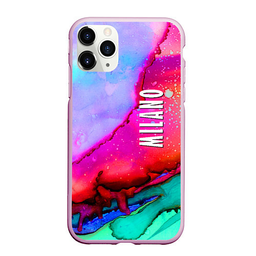 Чехол iPhone 11 Pro матовый Milano Fashion pattern / 3D-Розовый – фото 1