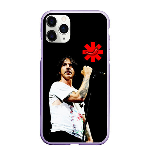 Чехол iPhone 11 Pro матовый Red Hot Chili Peppers RHCP / 3D-Светло-сиреневый – фото 1