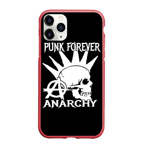 Чехол iPhone 11 Pro матовый PUNK FOREVER ANARCHY / 3D-Красный – фото 1