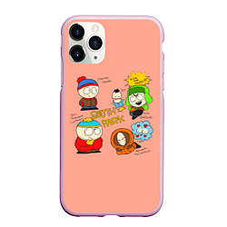 Чехол iPhone 11 Pro матовый Южный парк персонажи South Park