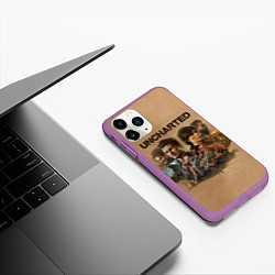 Чехол iPhone 11 Pro матовый Uncharted Анчартед, цвет: 3D-фиолетовый — фото 2