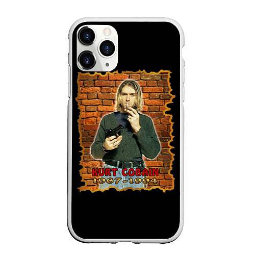 Чехол iPhone 11 Pro матовый Kurt Cobain 1967 - 1994 / 3D-Белый – фото 1