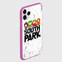 Чехол iPhone 11 Pro матовый Южный парк мультфильм - персонажи South Park, цвет: 3D-фиолетовый — фото 2