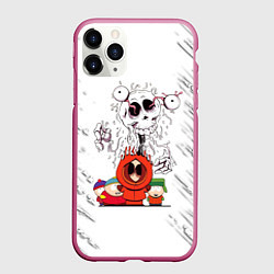 Чехол iPhone 11 Pro матовый Южный парк - персонажи мультфильма South Park, цвет: 3D-малиновый