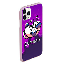 Чехол iPhone 11 Pro матовый Cuphead Разбитая чашечка, цвет: 3D-розовый — фото 2