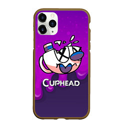 Чехол iPhone 11 Pro матовый Cuphead Разбитая чашечка