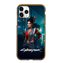 Чехол iPhone 11 Pro матовый Panam cyberpunk 2077, цвет: 3D-коричневый