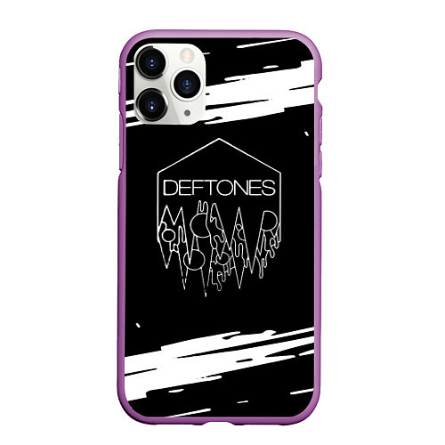 Чехол iPhone 11 Pro матовый Deftones / 3D-Фиолетовый – фото 1