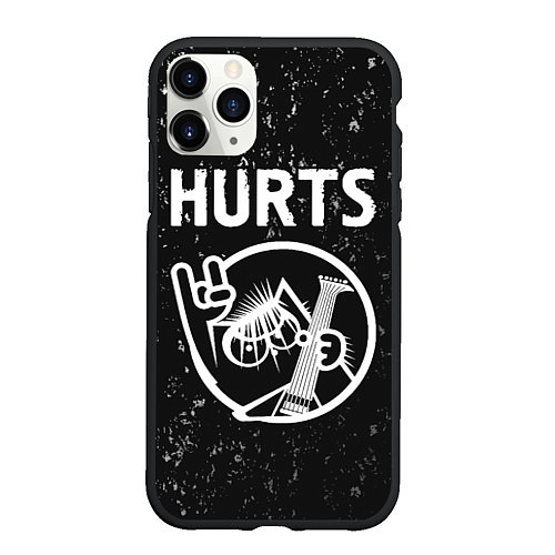 Чехол iPhone 11 Pro матовый Hurts КОТ Потертости / 3D-Черный – фото 1