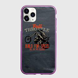 Чехол iPhone 11 Pro матовый Full Throttle Полный газ, цвет: 3D-фиолетовый