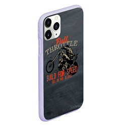 Чехол iPhone 11 Pro матовый Full Throttle Полный газ, цвет: 3D-светло-сиреневый — фото 2