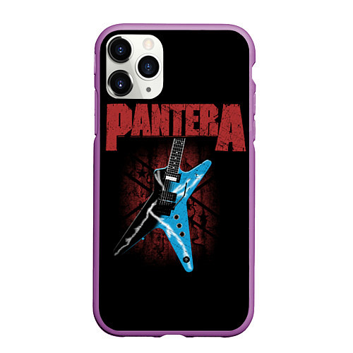 Чехол iPhone 11 Pro матовый PANTERA гитара / 3D-Фиолетовый – фото 1