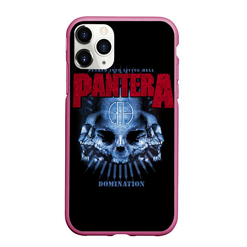 Чехол iPhone 11 Pro матовый Pantera Domination / 3D-Малиновый – фото 1