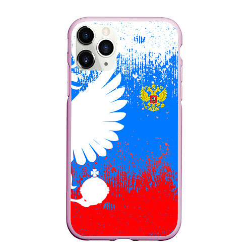 Чехол iPhone 11 Pro матовый Я русский герб / 3D-Розовый – фото 1