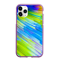 Чехол iPhone 11 Pro матовый Color vanguard pattern Raster, цвет: 3D-фиолетовый