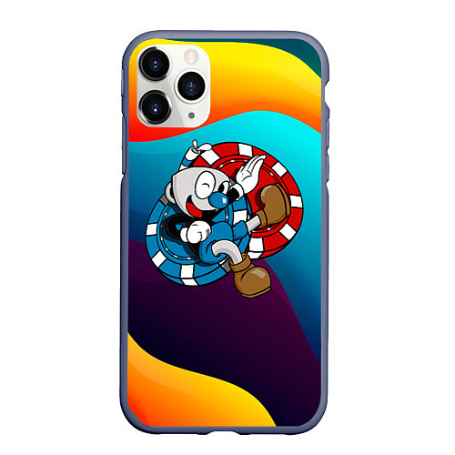 Чехол iPhone 11 Pro матовый Cuphead Чашечки / 3D-Серый – фото 1